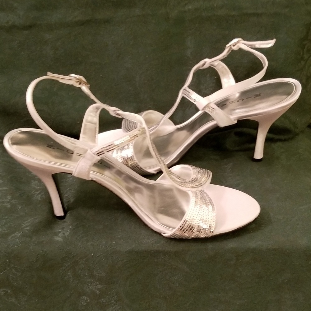Silver Sequin Heels - Picture 3 of 7